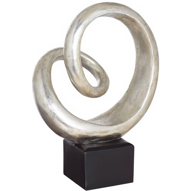 High Silver Finish Modern Sculpture