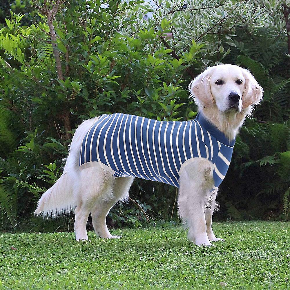 Dog Recovery Suit Cats Bodysuits For Abdominal Wounds Recovery Shirt For Male Female Pet Surgical Snugly-striped M