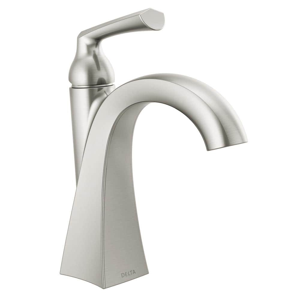 Delta Pierce Single Hole SingleHandle Bathroom Faucet in SpotShield Brushed Nickel