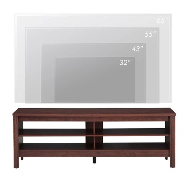 Classic TV Stand with LED Lights for 55-85 Inch TV， Black/Espresso/Oak