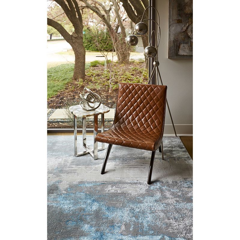 Weave and Wander Aurelian Modern Metallic Watercolor Rug