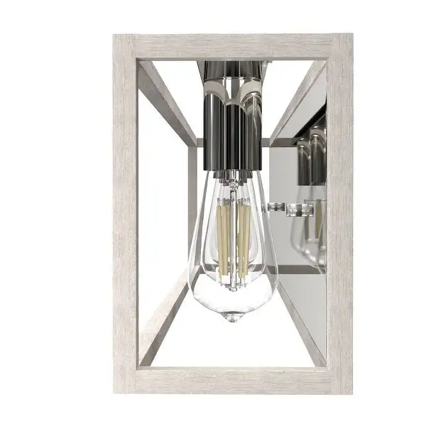 Hunter Squire Manor 4-Light Vanity Wall Light Damp Rated, Modern Farmhouse