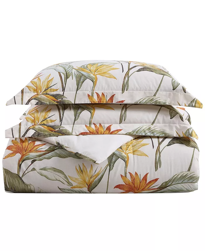 Tommy Bahama Home Birds of Paradise Reversible 3 Piece Duvet Cover Set， Full Queen