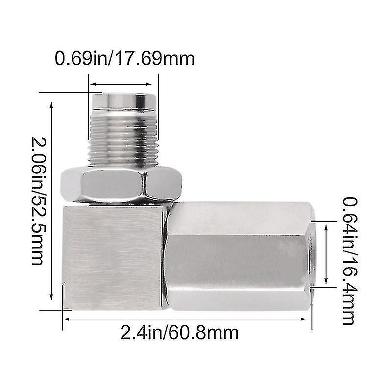 Universal Oxygen Sensor Extender 90 Degree 02 Bung Extension Catalytic Converter O2 Oxygen Sensor Spacer