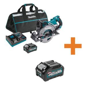 Makita 40V Max XGT Brushless Cordless Rear Handle 7-14 in. Circular Saw Kit (4.0 Ah) with bonus 40V Max XGT 4.0Ah Battery GSR01M1-BL4040