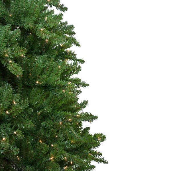 10' PreLit Everett Pine Slim Artificial Christmas Tree，Clear Lights