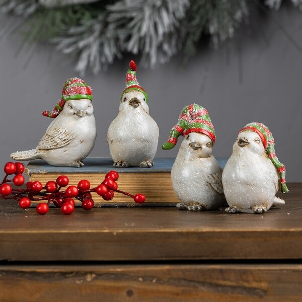 Bird w/Stocking Hat (Set of 12)