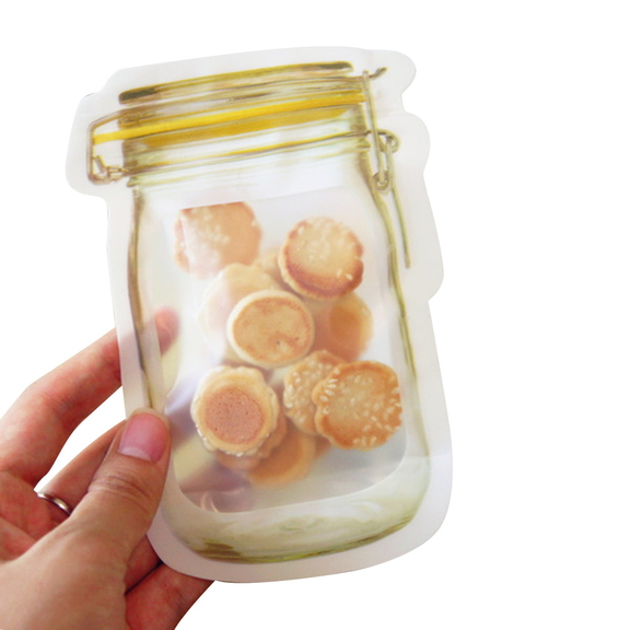 Muka 10 PCS Heavy Duty Mason Jar Zipper Bags  Food...