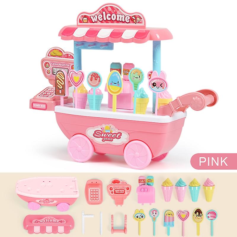 Children's play house toys Mini candy car Detachable ice cream parlour toys Role-play cash register