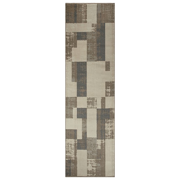 Modern Contemporary Transitional Block Geometric Patchwork Indoor Area Rug By Blue Nile Mills