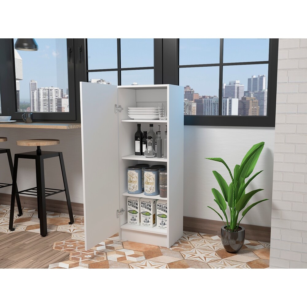 FM Furniture Miami Single Door Pantry  and Four Shelves
