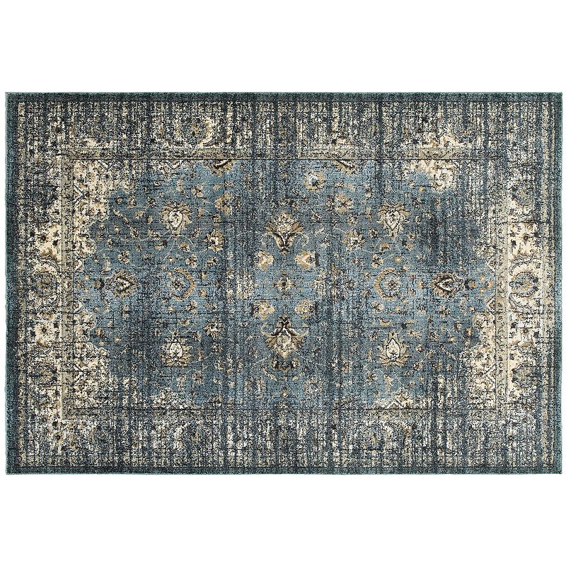 StyleHaven Evans Arabesque Traditions Framed Floral Rug