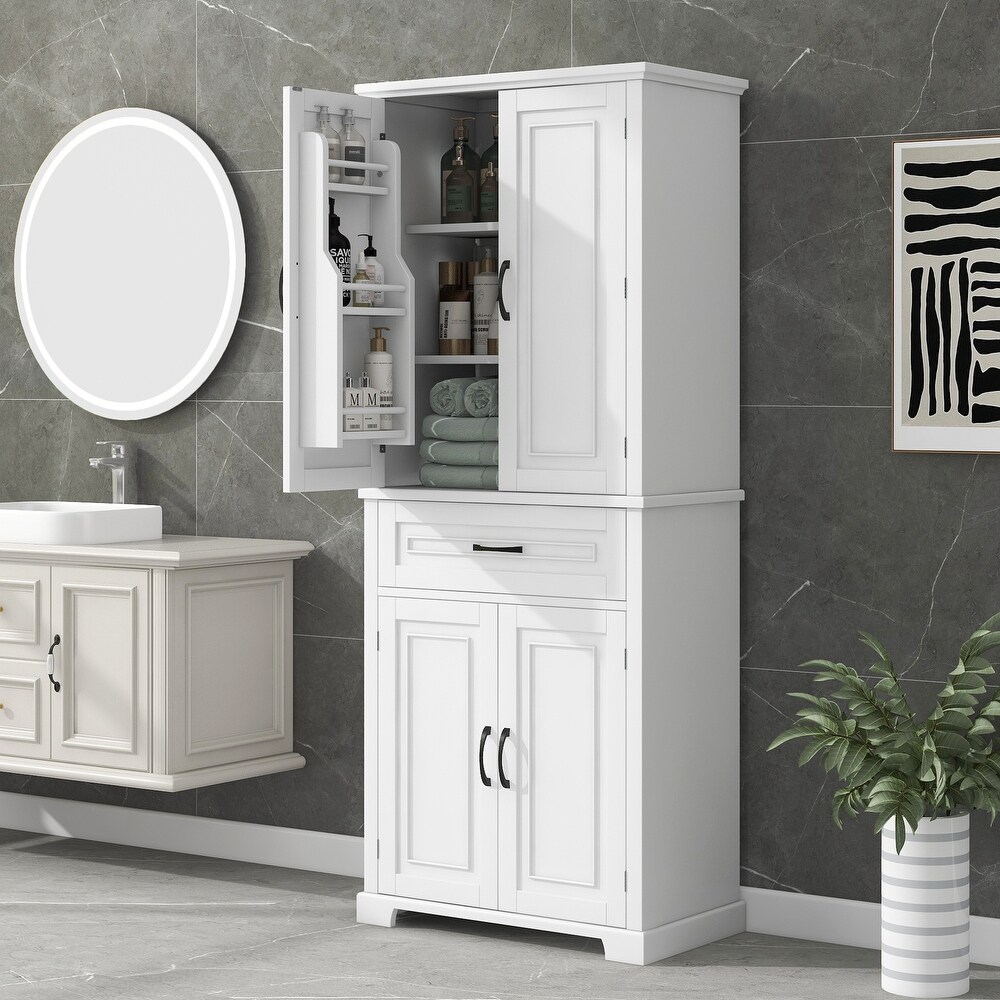 Storage Cabinet Cosmetics Cabinet Clothing Storage Cabinet  White