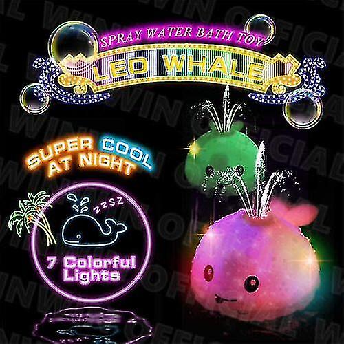 Whale Automatic Water Spray Bath Toy With Led Lights Baby Bathroom Toy Xmas Kids