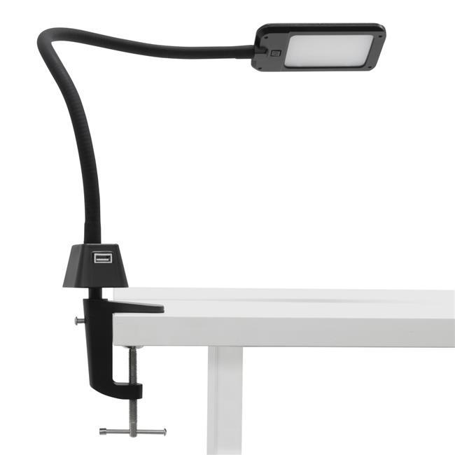 Studio Designs 12007 LED Flex Lamp for Office， Art and Sewing or Crafts with USB Charging Base， Black