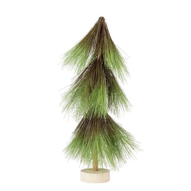 Green And Brown Pine Needle Tree Christmas Decoration