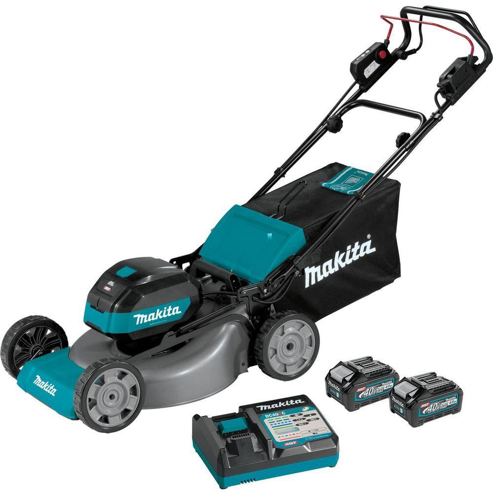 Makita 40-Volt max XGT Brushless Cordless 21 in. Walk Behind Self-Propelled Commercial Lawn Mower Kit (4.0Ah) GML01SM