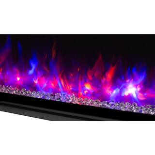 Paramount Kennedy II 50 in. Commercial Grade Recessed or Wall mount Electric Fireplace in Black EF-WM503