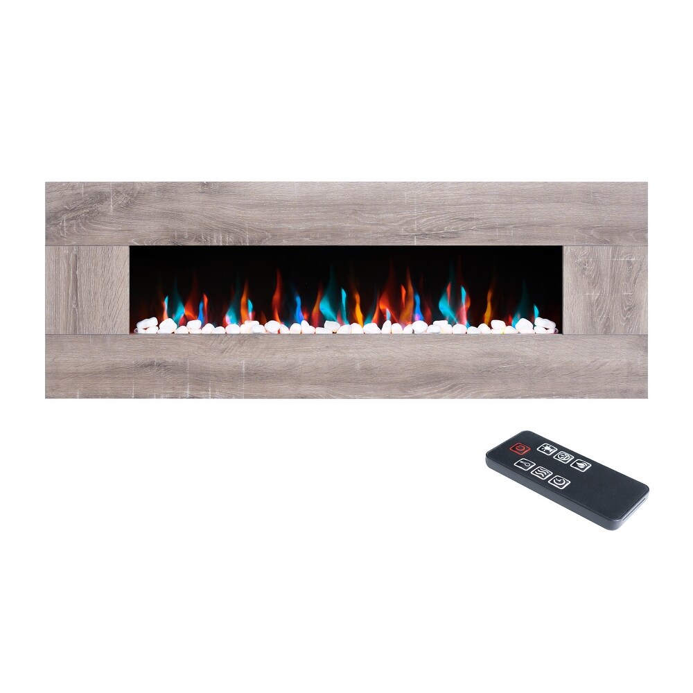 Electric Wall Mounted Fireplace Heater with Remote Control