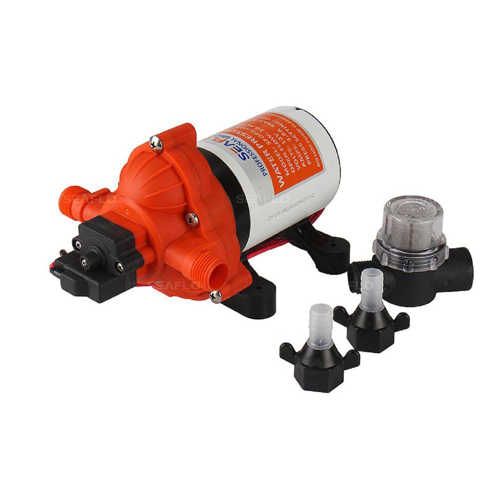 SEAFLO 115-Volt 3.0 GPM 0.18 HP Water Pressure Diaphragm Pump SFDPA1-030-045-33