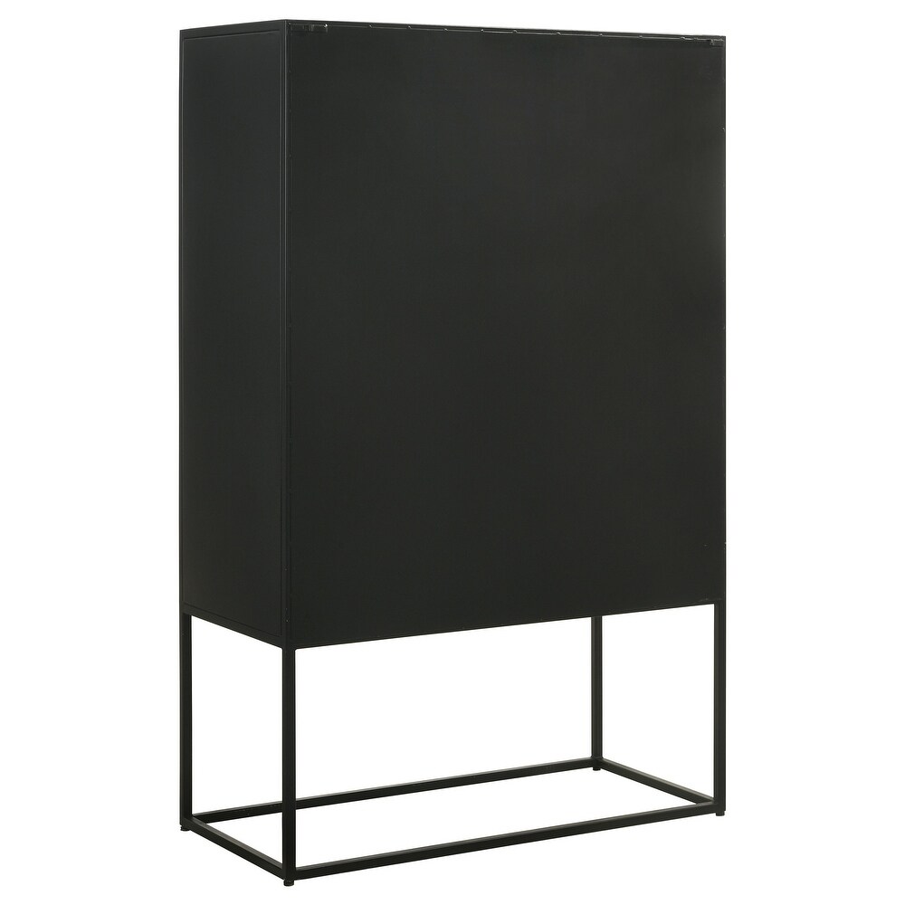 Coaster Furniture Jenna 2 door Bar Cabinet Black   39.50'' x 18.00'' x 63.00''