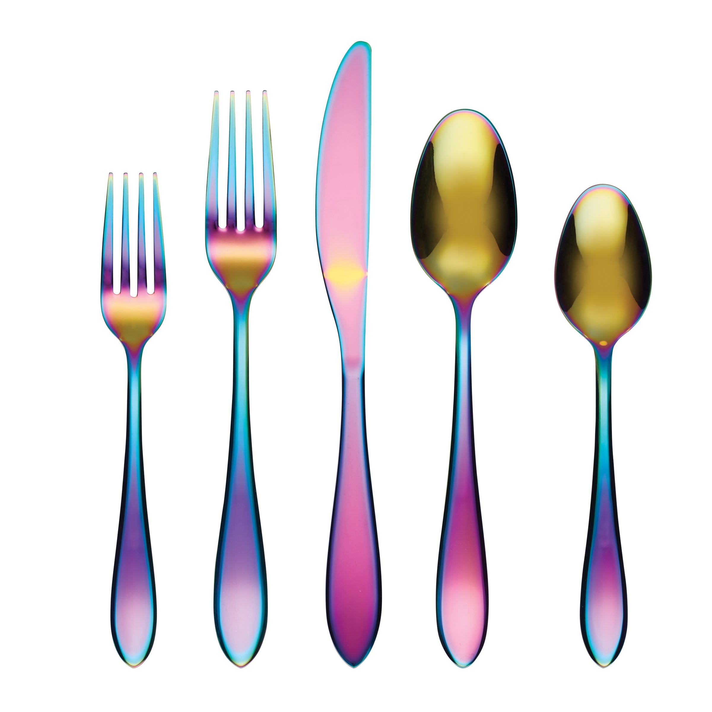 Delia Rainbow Mirror 20-Piece Flatware Set