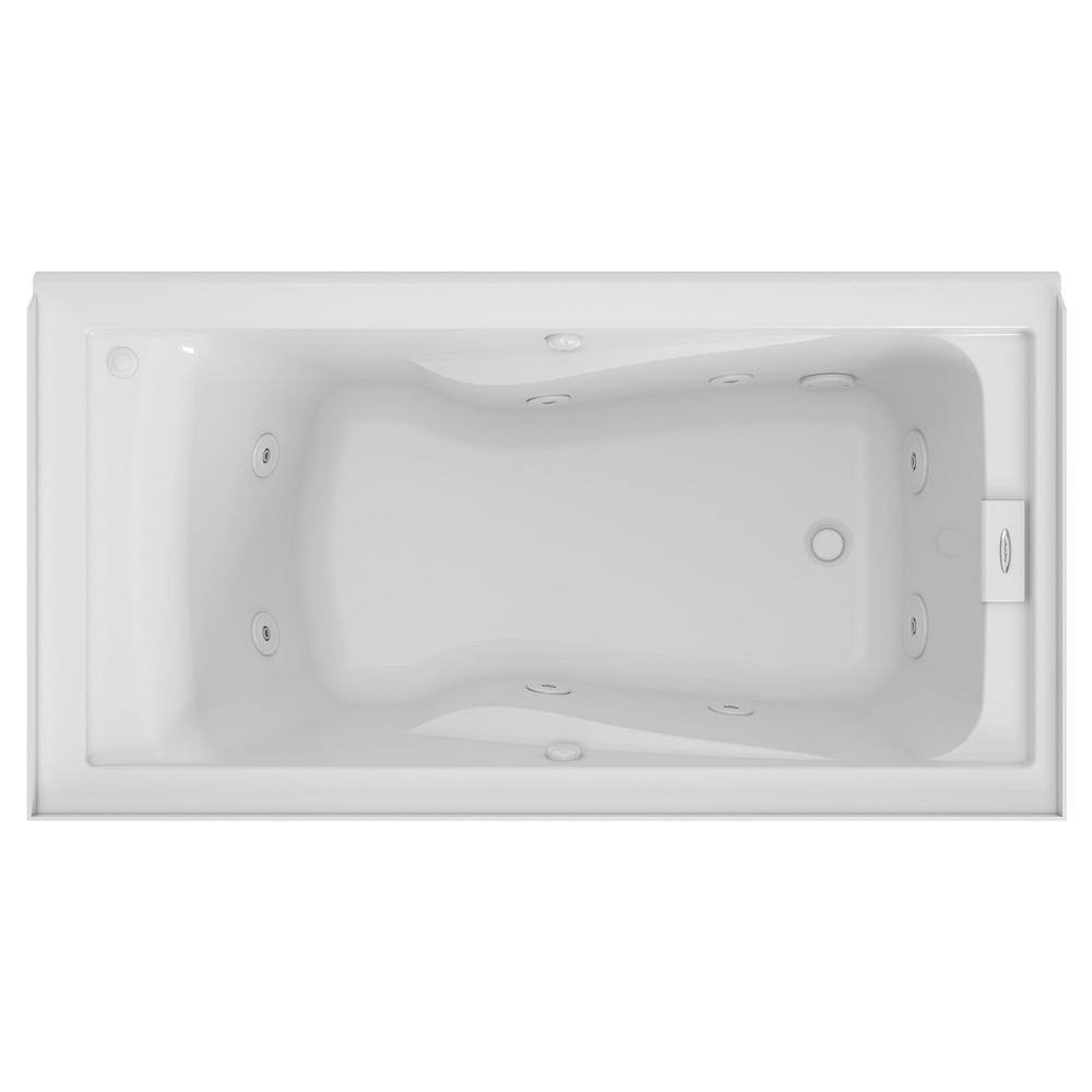 American Standard EverClean 60 in. x 32 in. Acrylic Alcove Whirlpool Bathtub with Right Hand Drain and Heater in White VB2425EZ-RHO1599.020