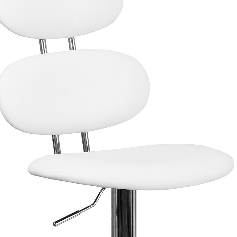 Flash Furniture Contemporary White Vinyl Bar Stool