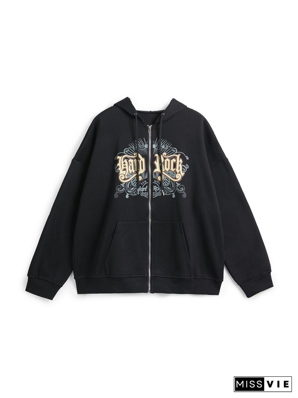 Hard Rock Graphic Zip Up Hoodie