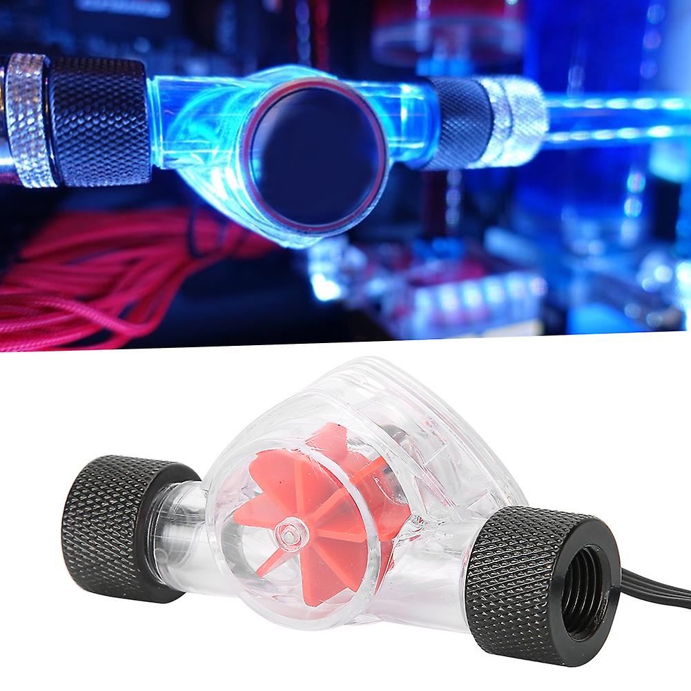 Water Flow Indicator With Rgb Colorable Led Lights For Synchronous Motherboard 12v 4-pin