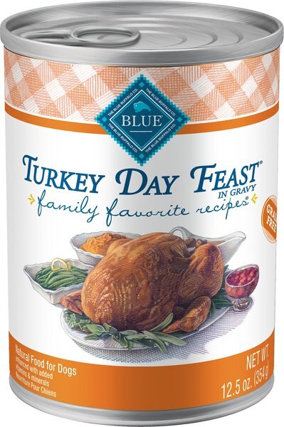 Blue Buffalo Family Favorite Grain-Free Recipes Turkey Day Feast Canned Dog Food