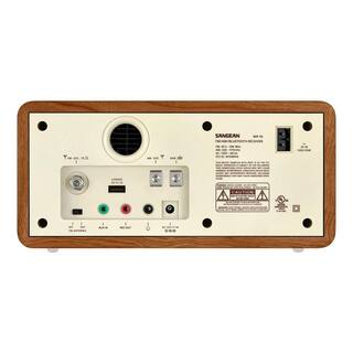 Sangean FMAMAux-inBluetooth Wooden Cabinet Radio with USB Phone Charging Port WR-16