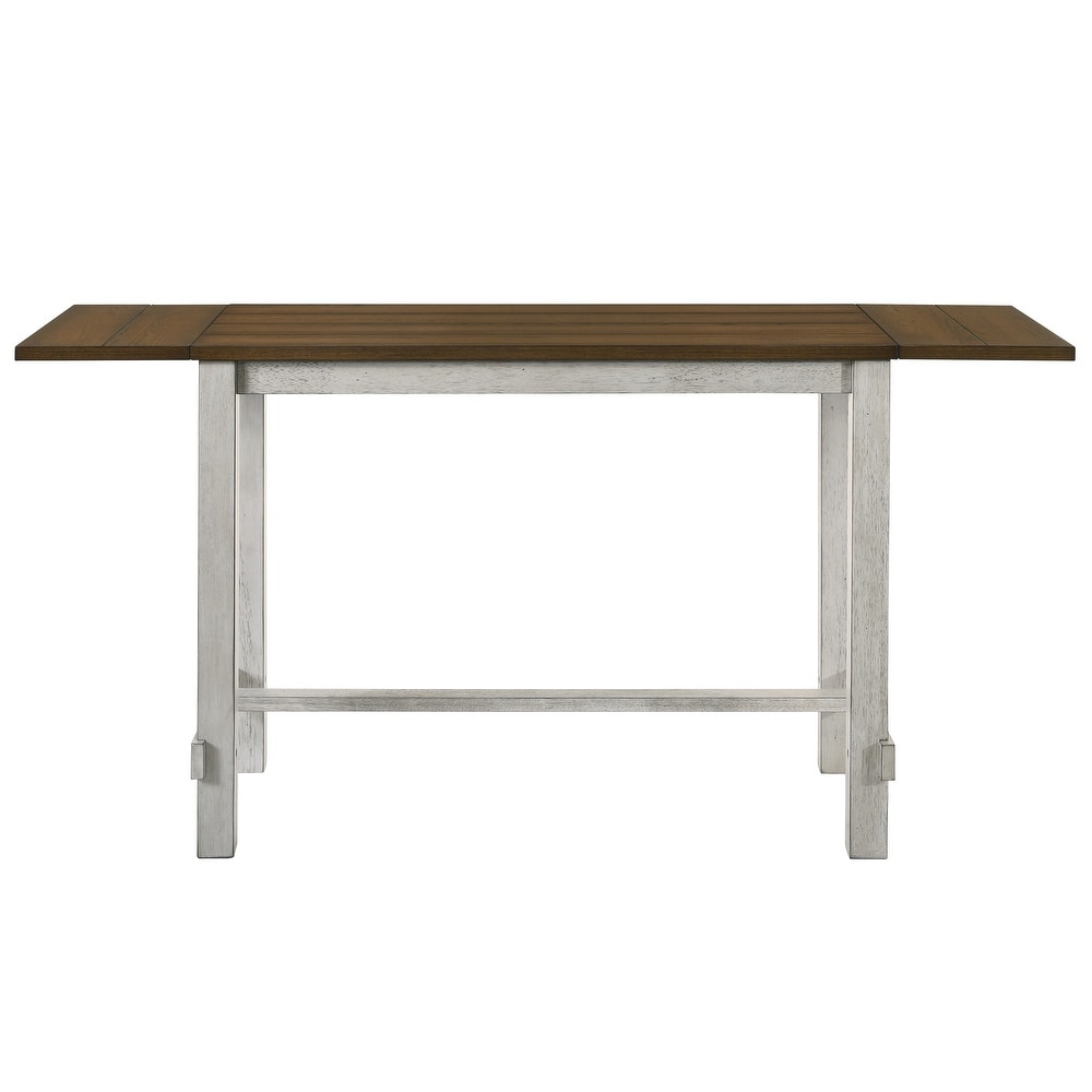 Tarala Oak 71 inch Counter Height Table with Drop Leaf by Furniture of America