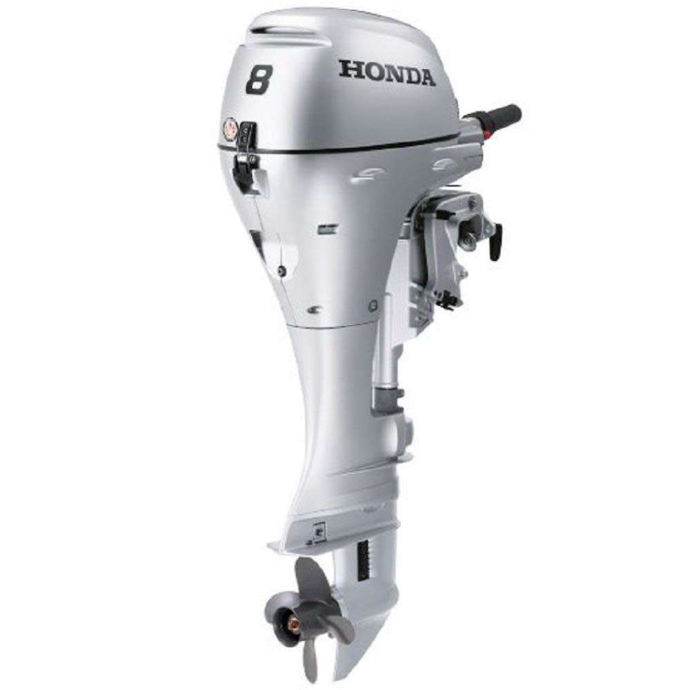 8 HP 4-Stroke Outboard Motor with Throttle Grip and Power Tilt ;