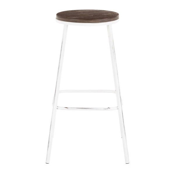 Carbon Loft Barton Industrial Round Bar Stool (Set of 2)