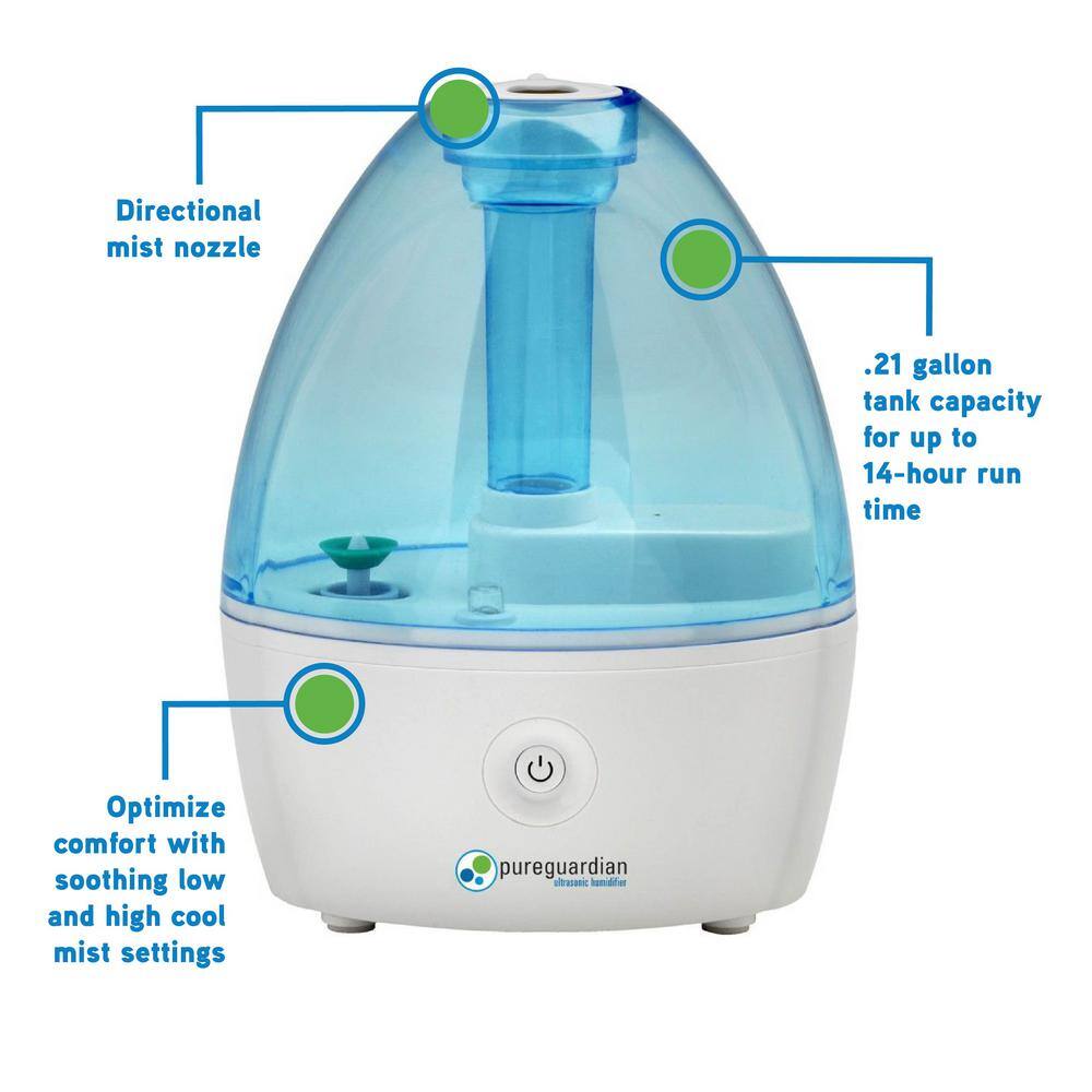 Pure Guardian H910BL 14-Hour Nursery Ultrasonic Cool Mist Humidifier H910BL