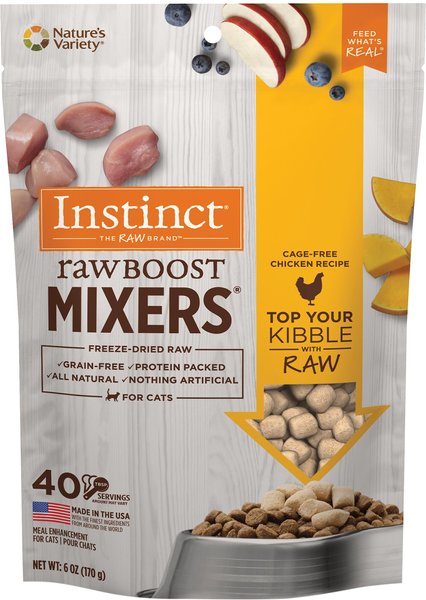 Instinct Raw Boost Mixers Chicken Recipe Grain-Free Freeze-Dried Cat Food Topper