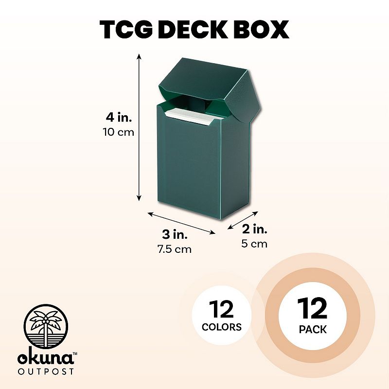 TCG for Trading Card Games， Deck Box with 24 Dividers (12 Pack)