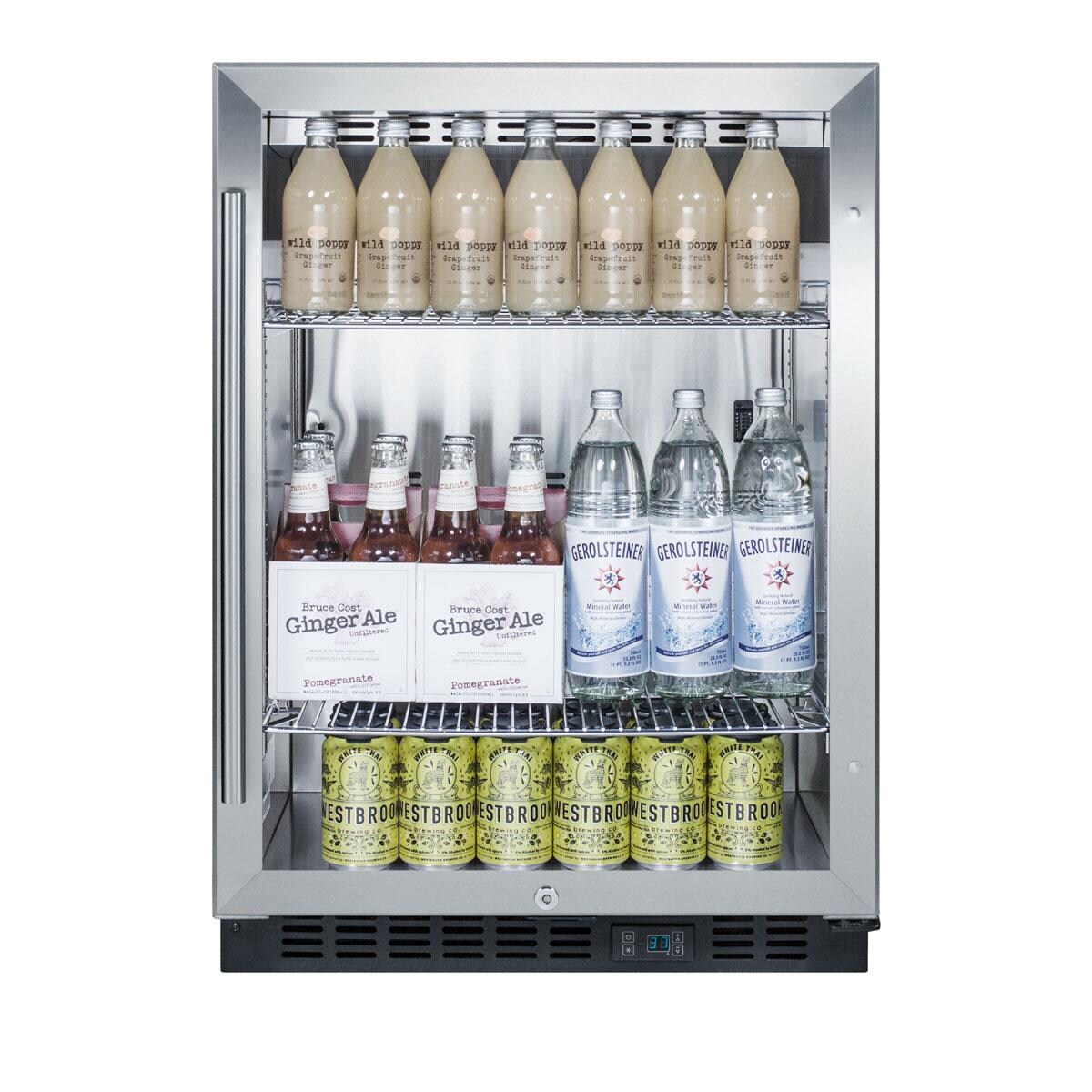 Summit Commercial 24-Inch 5.0 Cu. Ft. Beverage Center With Professional Handle