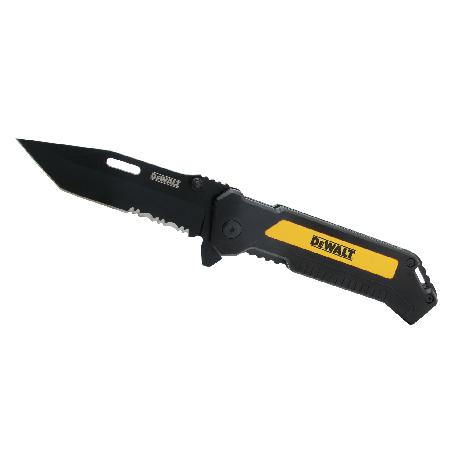 DW 7 in. Folding Pocket Knife Black/Yellow 1 pk