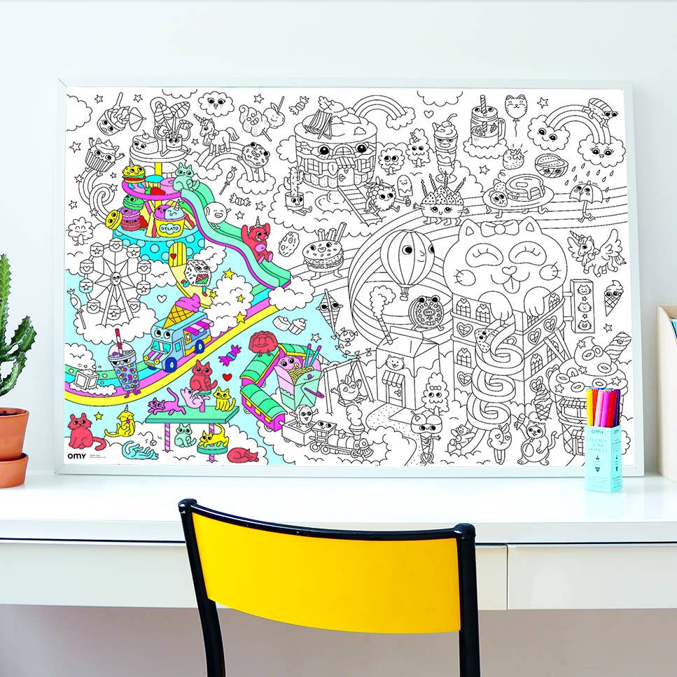 Giant Coloring Poster - Kawaii by OMY