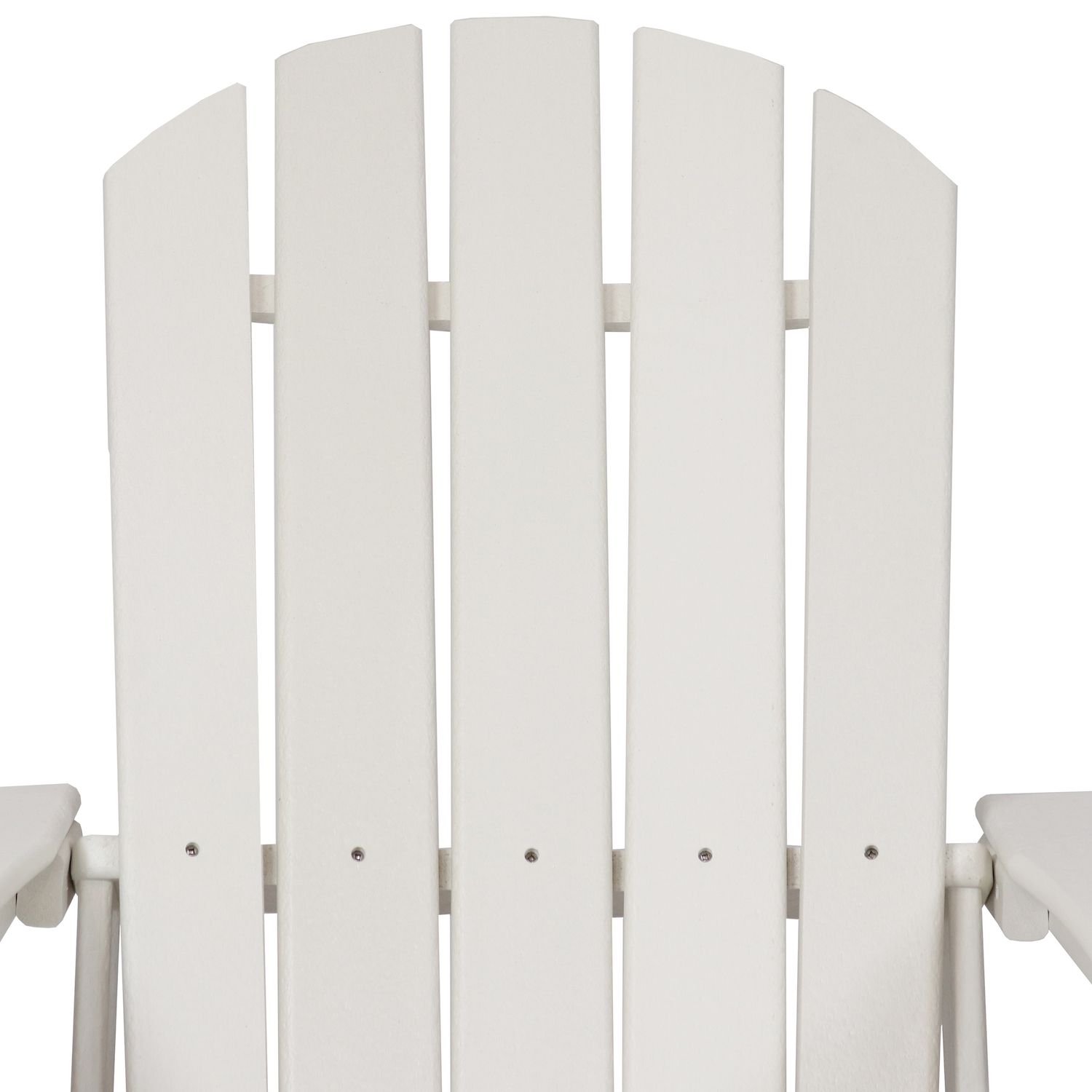 Sunnydaze Lake Style Adirondack Chair with Cup Holder - White