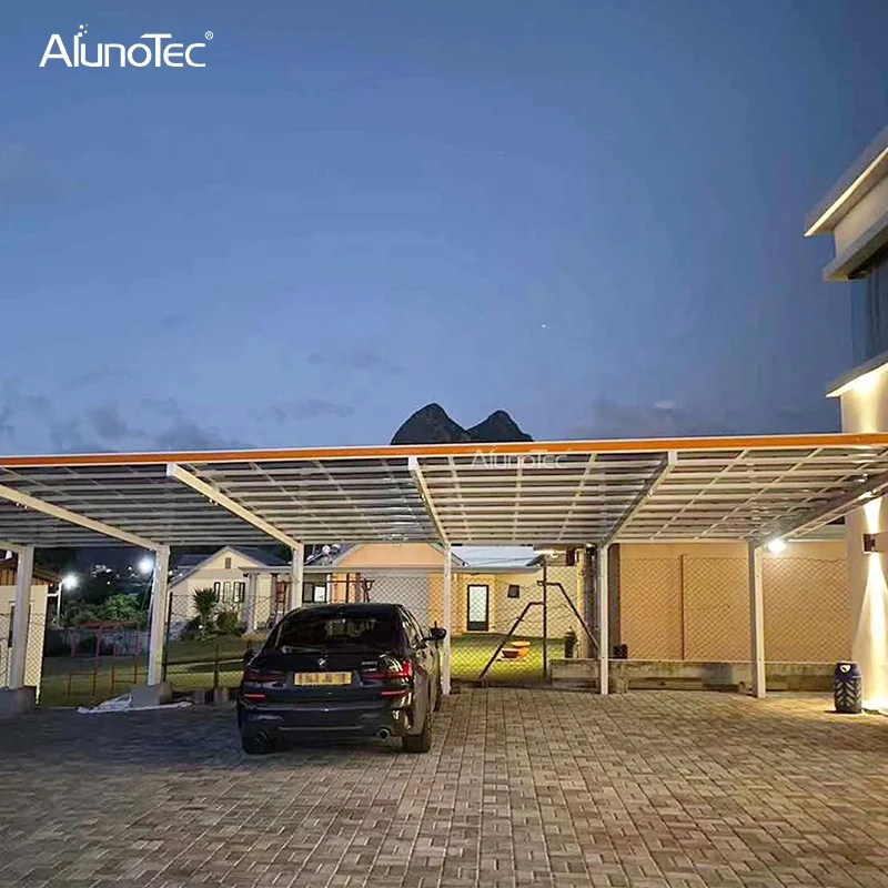 AlunoTec ECO Friendly Customized Terrace Villa Garden Supplies Withstand Snow Wind Carport Car Parking Shed Car Ports