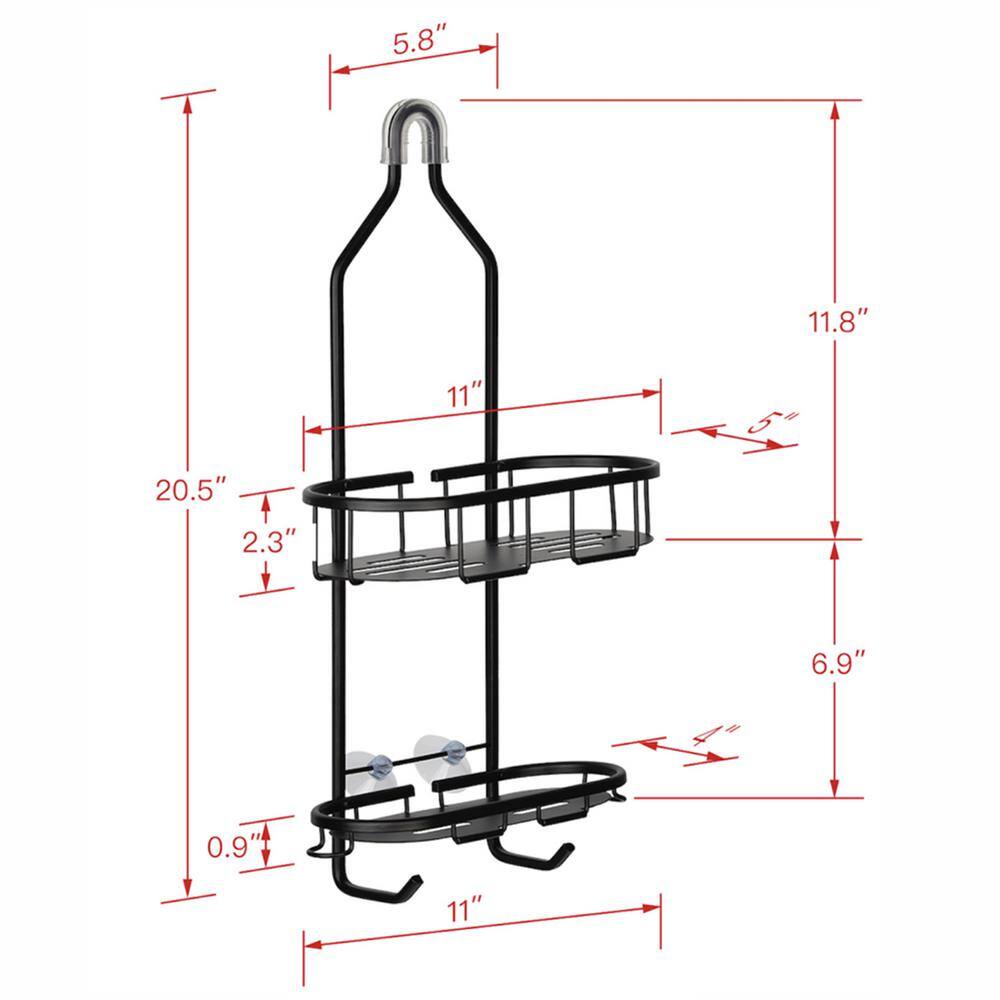 Utopia Alley 2-Shelf Aluminum Rustproof Shower Caddy SHC13