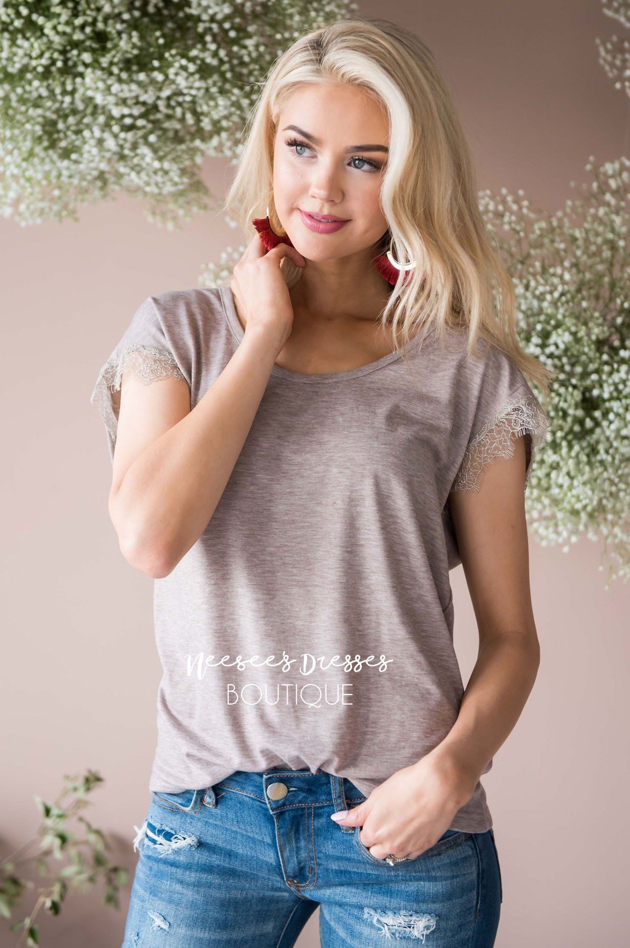 Be a Wildflower Lace Sleeve Top