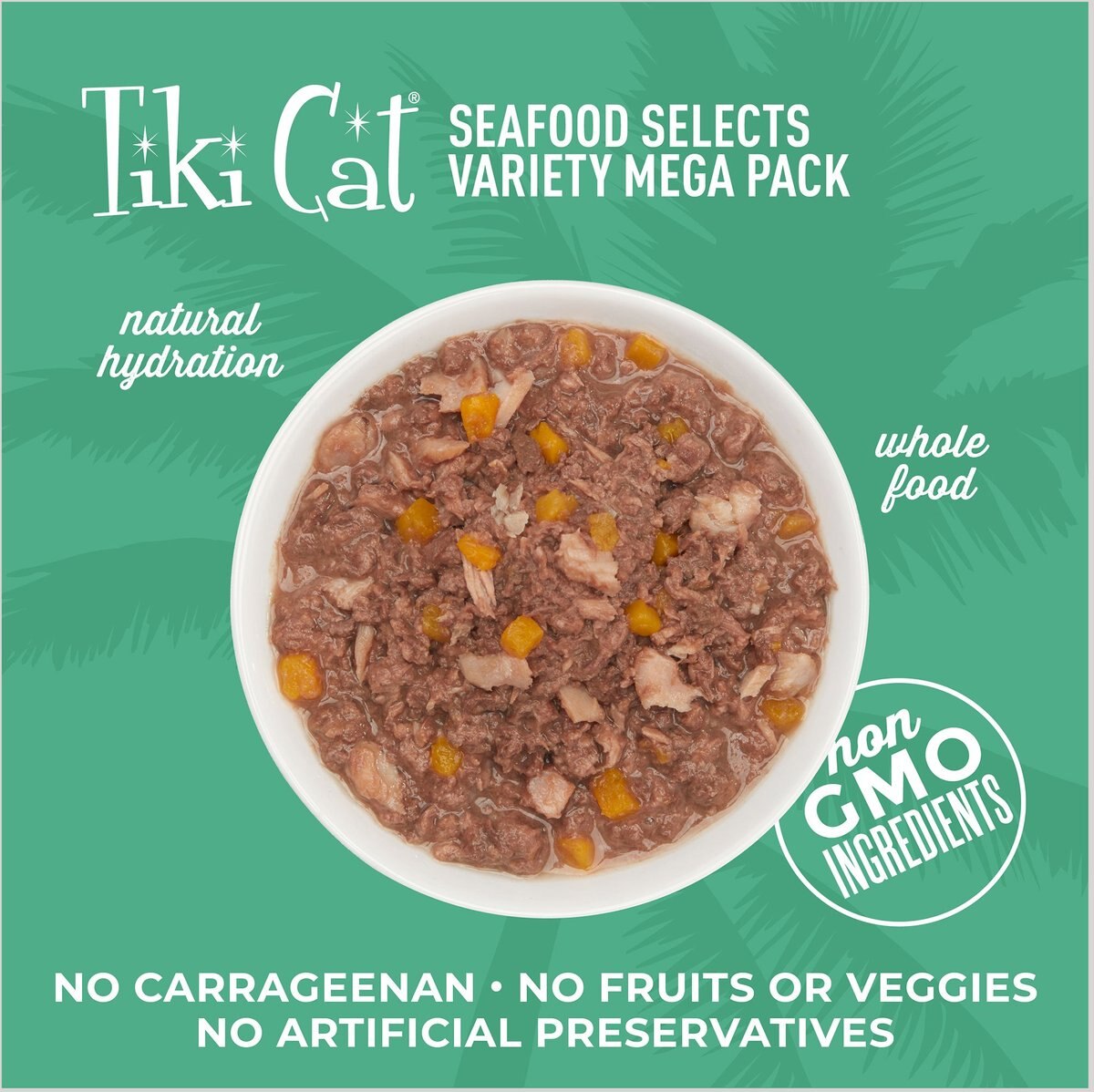 Tiki Cat Seafood Selects Variety Pack Grain-Free Wet Cat Food， 2.8-oz， case of 36