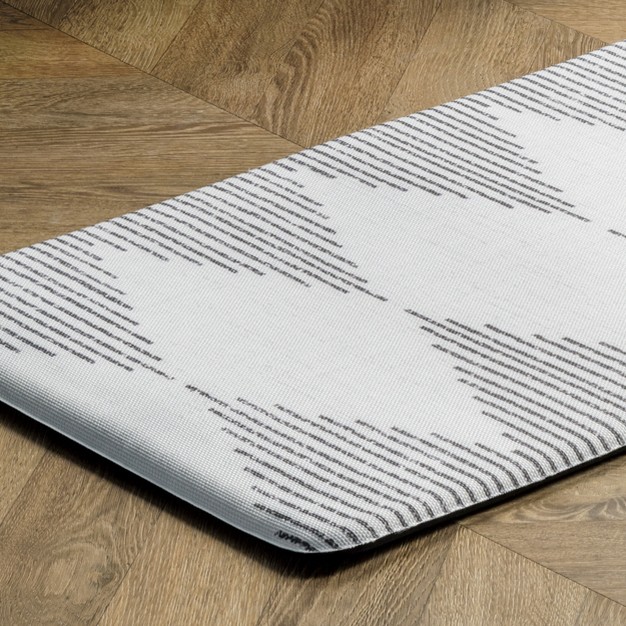 Nuloom Diamond Stripes Anti Fatigue Kitchen Or Laundry Room Comfort Mat