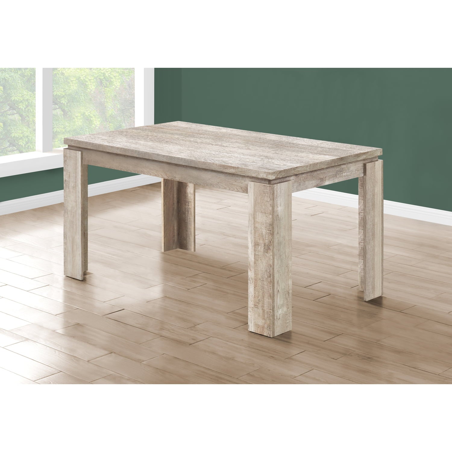 Dining Table, 60 Rectangular, Kitchen, Dining Room, Laminate, Beige, Contemporary, Modern