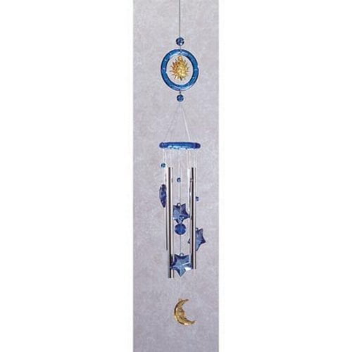 Colorful Celestial Wind Chime with Moon and Stars