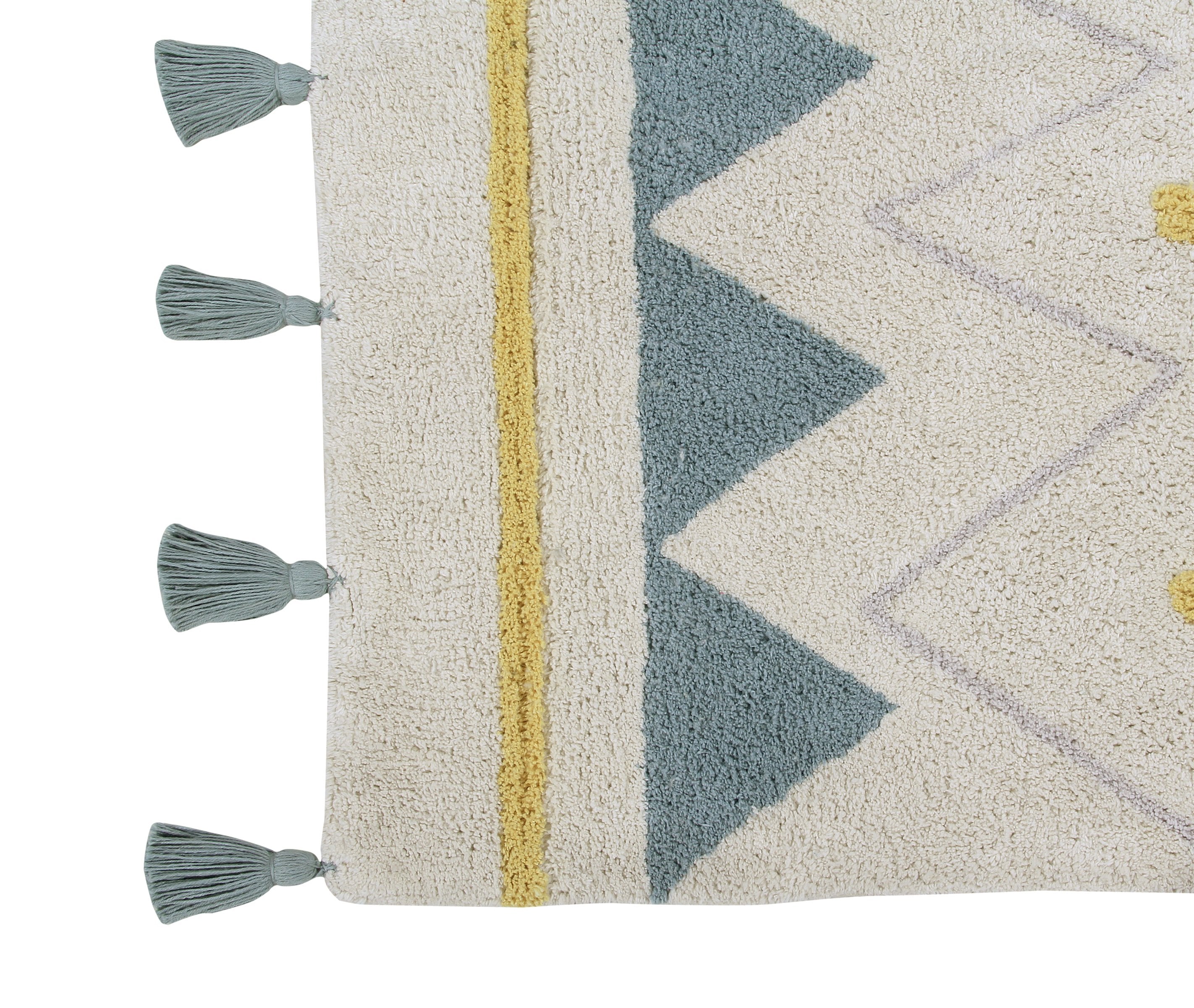 Azteca Natural Rug in Vintage Blue